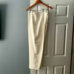 NWT Ann Taylor Brown Khaki Lana Slim Pant Ankle Length Size 14